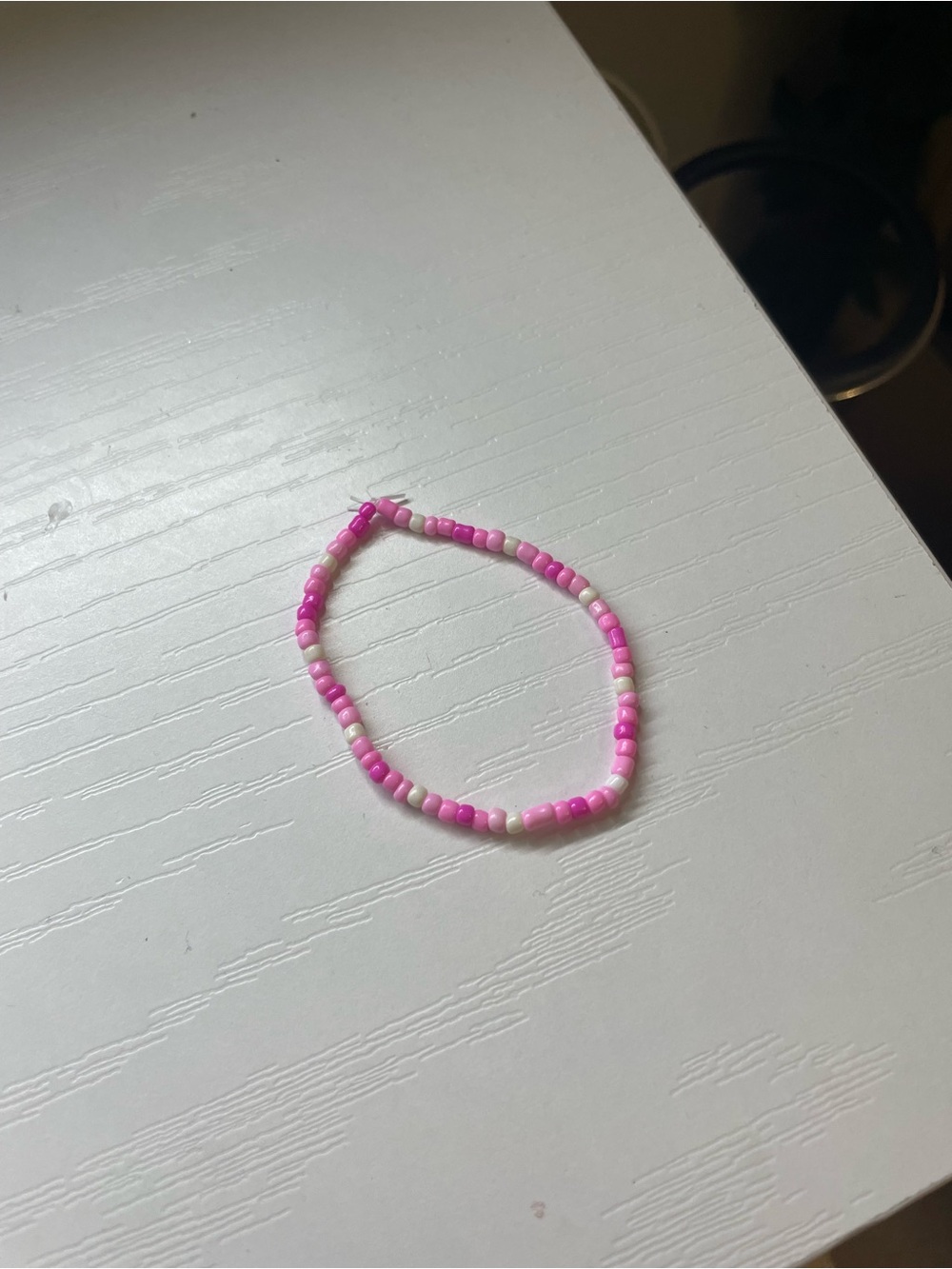 Handmade Pink Beaded Bracelet
